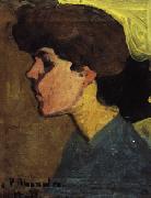 Amedeo Modigliani Head of a Woman in Profile painting